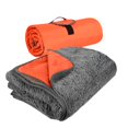 thumbnail image 1 of Fleece Stadium Waterproof Stadium Blanket  51”x 59”  Red-Black Plaid, 1 of 7