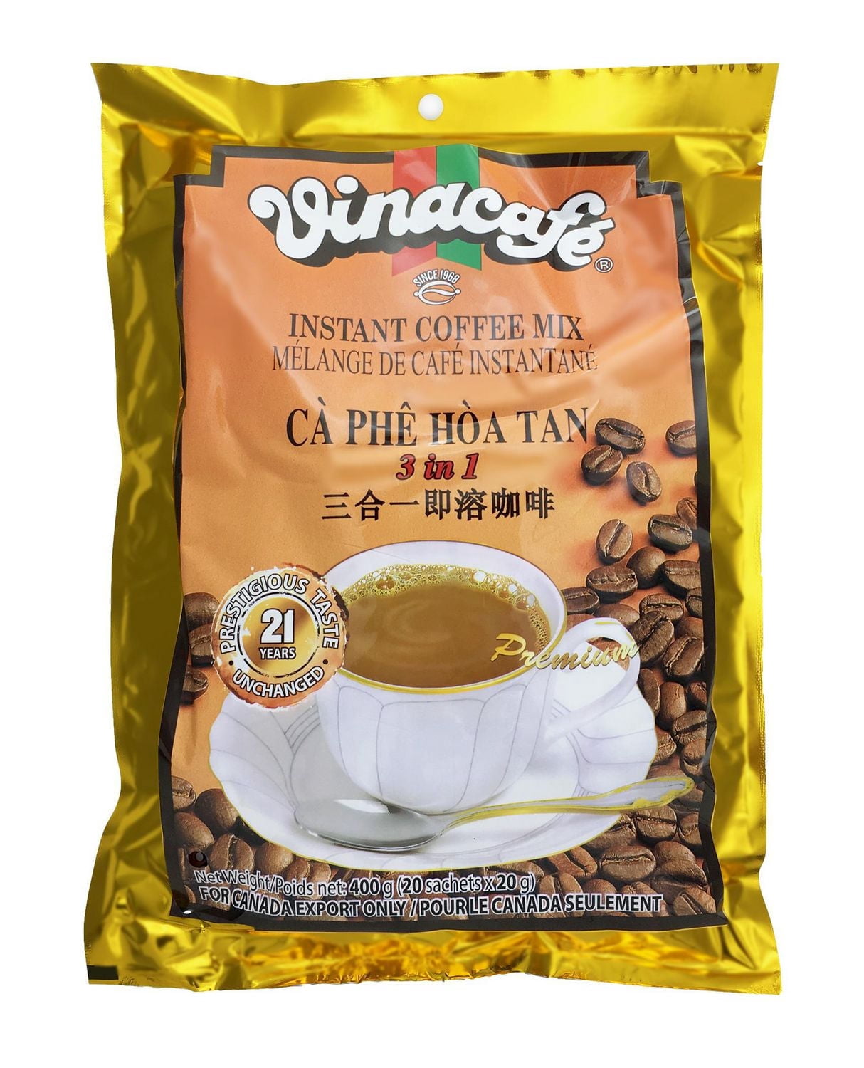 VinacafèCÀ PHÊ HÔ A TAN3 in 1 INSTANT COFFEE MIX
