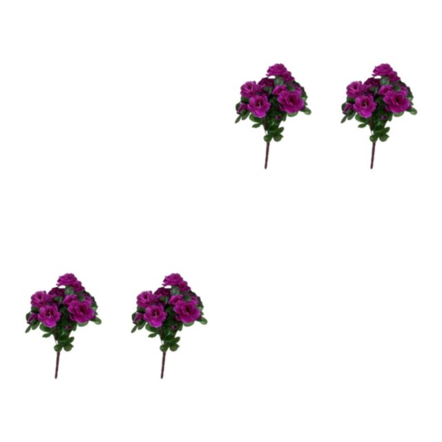mmirethe 2x Faible Entretien Apparence Réaliste Faux Fleurs et Plantes Large Application Violet 2Set