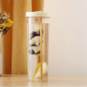 TopLLC High Value Cup Folding Straw Tea Separator Water Bottle Portable Dropresistant Water Bottle water bottle