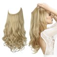 thumbnail image 5 of 1pcs Extensions de Cheveux Longs Bouclés Ondulés, Perruque Réglable Extension de Cheveux Longs Ondulés Perruque Synthétique Mise à Niveau dans les Postiches Extensions de Cheveux Invisibles Fil Noir, 5 of 5