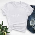 thumbnail image 2 of Diufon Hauts de la Saint-Valentin pour Femmes, Tunique Décontractée à Manches Courtes, Chandail à Col Rond, Blouse Tendance Mignonne à Imprimé Graphique, 2 of 6