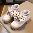 thumbnail image 2 of Stylish Girls Boots for Riding Simple Autumn and Winter - Rain Boot Bow Design Children's Leather Girls Booties Size 4 for Girls Boots for Little and Girls Mucks Rain for Girls Big Kids in, 2 of 9