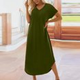 thumbnail image 1 of EGNMCR Robes de Fête pour Femmes Nouvelle Robe d'Été pour Femmes Ajustée à Manches Courtes Robe T-shirt Colorée, 1 of 6