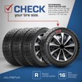 thumbnail image 4 of 16" Action Wheel Covers, Silver & Black, set of 4, 4 of 9