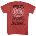 thumbnail image 3 of Cheap Trick Rêve Police Tournée Rouge Chiné Adulte T-Shirt Avant/arrière Tee, 3 of 3