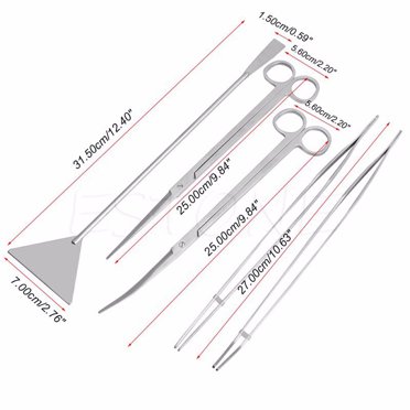 Aquarium Tools Kit Aquascaping Aquatic Plant Tweezers Scissors Stainless Steel Maintenance Tool