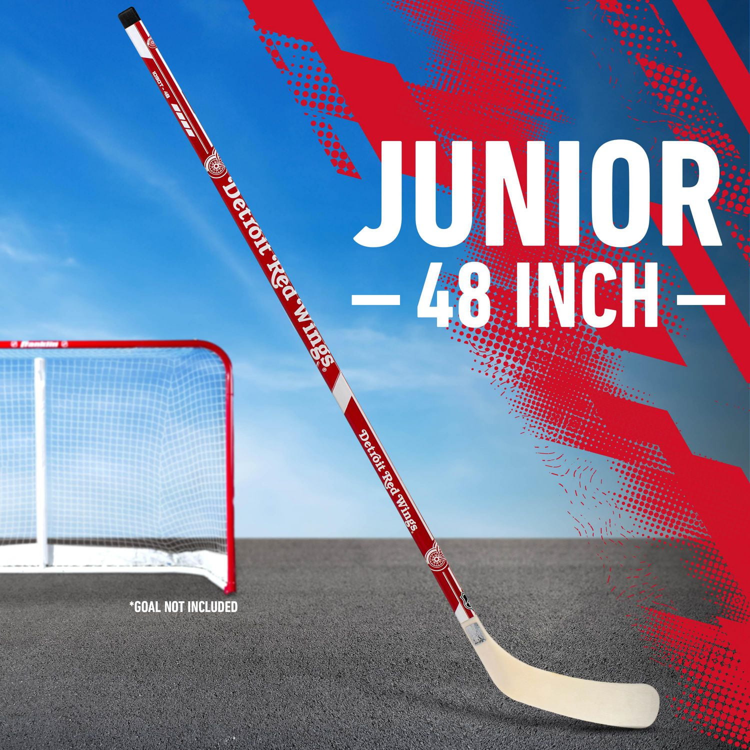 Franklin Sports Bâton de hockey de Red Wings de la NHL - 48 po Jr pour gaucher