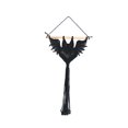 thumbnail image 2 of Macrame Wall Hanging Tapestry Halloween Pattern Handmade for Farmhouse Black 30x50cm, 2 of 9