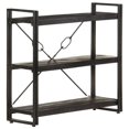 thumbnail image 5 of vidaXL 3-Tier Bookcase Black 90x30x80 cm Solid Mango Wood, 5 of 5