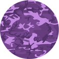 thumbnail image 1 of Ahgly Company Machine Washable Indoor Round Transitional Purple Area Rugs, 5' Round, 1 of 7