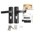 thumbnail image 1 of Door Handle Lock Keys Door Lock Set Bedroom Set Black Big Knob Manganese Steel, 1 of 1