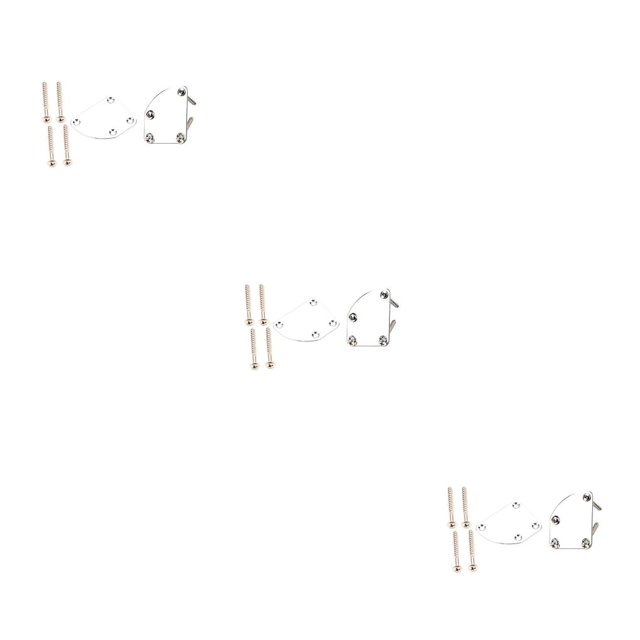 ZLight 4 Holes Electric Guitar Neck Plate Mounting with Screws Replacement Metal Instrument Repair Board for Professional Type 1 3Set