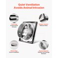 thumbnail image 4 of VEVOR 6 Inch Square Wall Vent Cover Louvered Stainless Steel AC Vent 1 Pack, 4 of 9