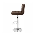 thumbnail image 2 of Boris Contemporary "Leather" Adjustable Barstool - Brown, 2 of 2