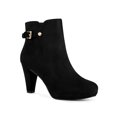 thumbnail image 1 of Unique Bargains Bottines à Talon Bloc à Plateforme pour Femme (Noir 6), 1 of 7