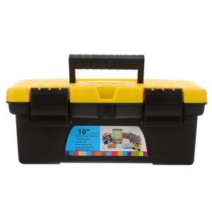USHOBE Boîte à outils: Stockage d'outils en plastique portable avec poignée pour la maison