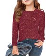 thumbnail image 1 of Plebaso Chemises à Manches Longues Imprimé Filles Garçons Col Rond Blouses Décontractées Mode Enfants Hauts Habillés pour Fête, 1 of 6