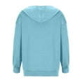 thumbnail image 5 of TIMIFIS Chandail à Capuchon à Manches Longues pour Femmes, Veste de Survêtement Zippée avec Poches - Bleu Pâle - Sfall, 5 of 5