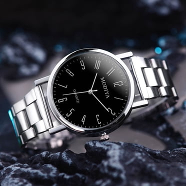 TIMIFIS Montres pour Hommes Montres de Mode pour Hommes en Acier Inoxydable Montres-Bracelets Chronographes, Montre à Bracelet en Acier Inoxydable Cadeau de la Saint-Valentin