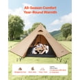 thumbnail image 4 of VEVOR Hot Tent for 4 Persons, Camping Tipi Hot Tents with Stove Jack & Inner Tent, Portable Winter Camping Tents with Snow Skirt, Easy Setup, Waterproof 4 Season Shelter Tents for Fishing Backpacking, 4 of 9