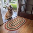 thumbnail image 1 of Tapis Tressé en Jute Premium Chester par Homespice, Ovale Rouge 20 x 30, Réversible, Fil de Jute Naturel Rustique, Campagnard, Primitif, Style Ferme - Achat Sans Risque de 30 Jours, 1 of 8