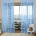 thumbnail image 1 of tredstone Maison Hôtel Rideau de Fenêtre de Remplacement Chambre Respirant Draperie Complète Protection de la Vie Privée Décoration Accessoire de Mobilier Bleu Ciel, 1 of 8
