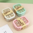 thumbnail image 4 of Dvkptbk Lunch Box Straw Japanese Style Bento Box Popular Student Lunch Box Plastic Microwave Oven Lunch Box Low Lunch Box for Office Workers Camping Essentials, 4 of 9