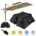 thumbnail image 1 of AMERTEER Base de Parasol de Patio Sac de Poids Détachable Base de Parasol Ronde Sacs de Sable Polyester Résistant aux Déchirures Mât de Drapeau Sac de Sable Fixe avec Poignées Support de Parasol Base pour Extérieur Plage Jardin, 1 of 10