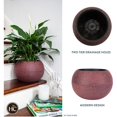 thumbnail image 5 of The HC Companies Jardinière Sphérique Atlas de 12 Pouces, Pot de Plante Rond en Plastique, Rouge, 5 of 5