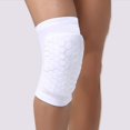 thumbnail image 4 of Knee Sleeve Pair Kneepad Pads Crashproof Antislip Basketball Leg Sleeve Protective Pad Support Guard Padded Breathable Compression Wear Hexpad - 2 Packs-White, 4 of 7