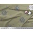thumbnail image 3 of Soimoi Polyester Crepe Fabric Leaves & Mandala Decorative Print Fabric by The Yard 52 Inch Wide, 3 of 3
