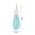 thumbnail image 3 of Flowers Chenille Hand Towel Cute Hanging Hand Wipe Ball Hand Towel Thickened Absorbent Hangable Multifunctional Hand Towel, 3 of 8