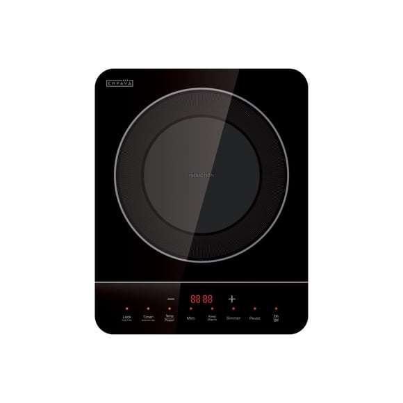 Empava Portable Induction Hot Plate Cooktop, Countertop Electric Stove with Single Burner, 3 Preset Modes, Shatterproof Glass Top, 110~120V Plug-In f