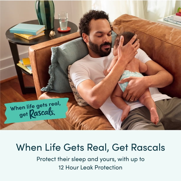 Rascals Premium Absorbent Newborn Diapers, Size N, Carton, 68