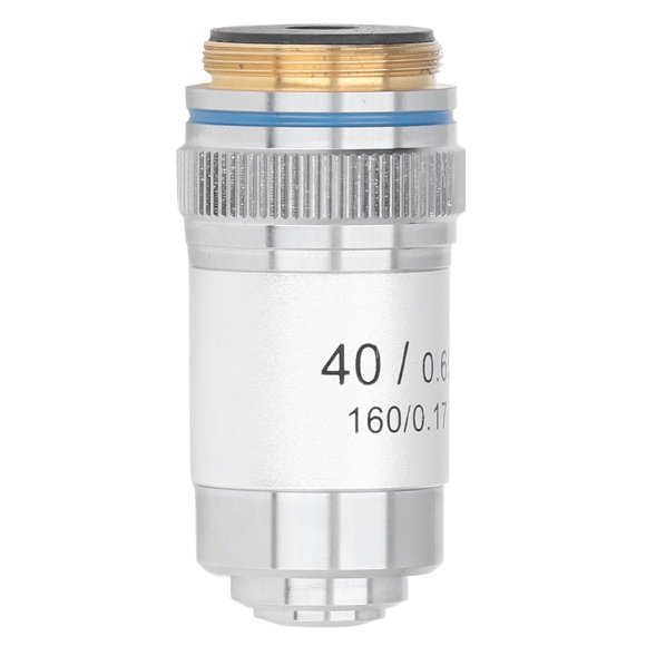 40X High Magnification Objective Lens, 18mm Working Distance Microscope Objective Clearer Prevent From Fall for Biological Microscopes
