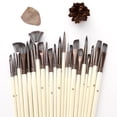 thumbnail image 4 of GUOOL oshhni Paint Brushes Set, 24 Pcs Assorted Tip Paintbrushes Nylon Hair Black Storage Bag, 4 of 9