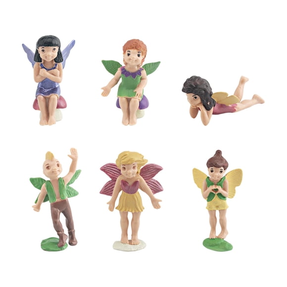 KLKCMS 6x Ornement Fairy Statues de Jardin Fairy pour Cadeau d'Anniversaire Maison Extérieur A