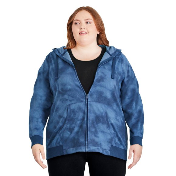 George Plus Women's Printed Full-Zip French Terry Hoodie
