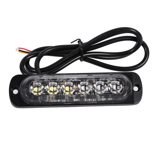 Indicateur d'Urgence, 2 Pcs 12V 6 LED Avertissement d'Urgence Stroboscopique Lampe Clignotante