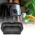 thumbnail image 3 of Foldable Air Fryer Liner Silicone Air Fryer Basket Insert with Raised Edges Universal Baking Tray Kitchen Cooking Accessory, 3 of 8