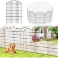 thumbnail image 1 of Metal Garden Fence H x W ( Panels Total Length . ft) Rustproof No Dig Fence for Dog Rabbits and Patio Yard Animal Barrier, 1 of 9