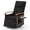 Black, variant on Costway Outdoor 360° Swivel Rattan Recliner Chair Patio Wicker Chaise Lounge Chair Black