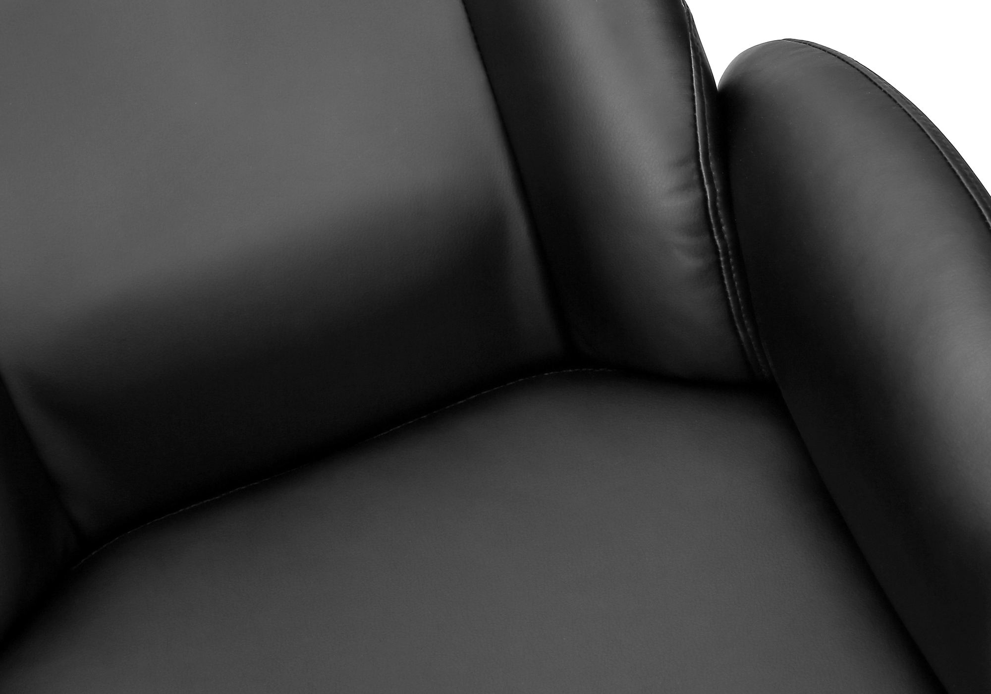Monarch Specialties - Chaise De Bureau, Hauteur Réglable, Ergonomique, Pivotant, Accoudoir, Travail, Aspect Cuir Noir, Métal Chromé, Contemporain, Moderne