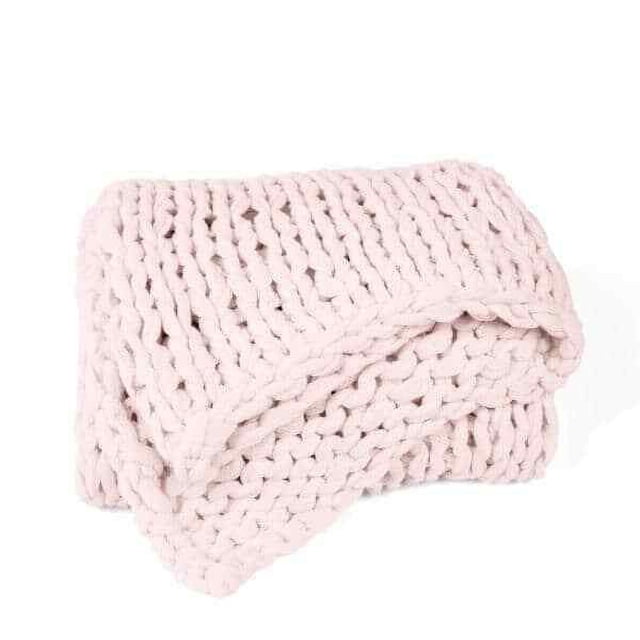 IENJOY HOME HOME Collection Couverture en Tricot Épais de Qualité Supérieure Rose Blush 199 $