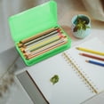 thumbnail image 4 of Dvruxg Plastic Cosmetics Case, Large Capacity Box, Hard Crayon Box Storage with Snap-Tight Lid for Office Supplies(Green), 4 of 5