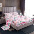 thumbnail image 1 of Erosebridal Colorful Rainbow Sheet Set King, Cute Love Heart Bedding Sets King Size, Princess Decor 4pcs, 1 of 7