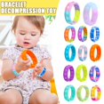 thumbnail image 2 of 2 Pcs Pops Bubble Simple Dimple Jouet Fidget Bracelet en Silicone Coloré Anxiété Bande Sensorielle, Poudre Dorée, 2 of 7