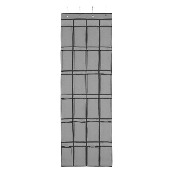 Mainstays Over The Door Shoe Organizer, With 24 Extra Large Fabric Pockets for Storage Sneakers , High Heeled Shoes, And Other Accessories