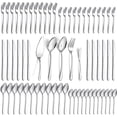 thumbnail image 1 of Mirdinner Ensemble de 65 Pcs de Couverts avec Ensemble de Service pour 12, Ensemble de Coutellerie en Acier Inoxydable Contient 5 Pcs d'Ensemble de Service, pour la Maison, le Restaurant Ou les Fêtes, Va au Lave-Vaisselle, 1 of 6